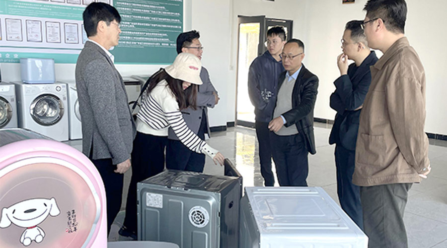 再續前緣！客戶(hù)遠道而來(lái)到訪(fǎng)金環(huán)電器洽談滾筒干衣機合作