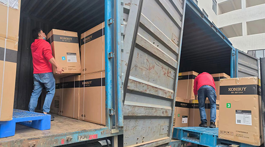 整裝待發(fā)！客戶(hù)50臺衣物烘干機裝柜完畢