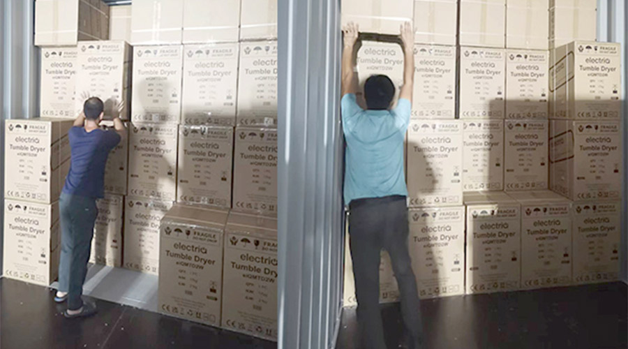 講效率！快速完成英國客戶(hù)Electriq衣物烘干機裝柜出貨任務(wù)