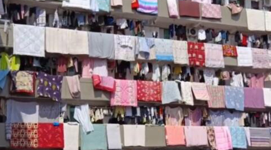 學(xué)?，F曬被大場(chǎng)面！滾筒衣服烘干機即烘即干大件棉被 便捷好用