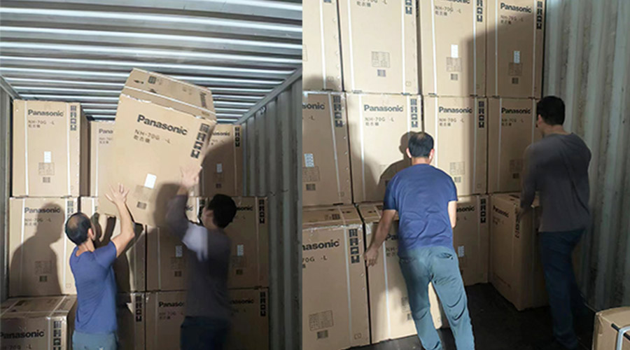 春節放假沖刺！加速度完成客戶(hù)松下衣物烘干機裝柜發(fā)貨